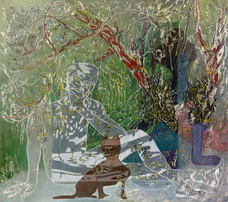 Pet Casper and Hesperie, 2016, oil and acrylic on canvas